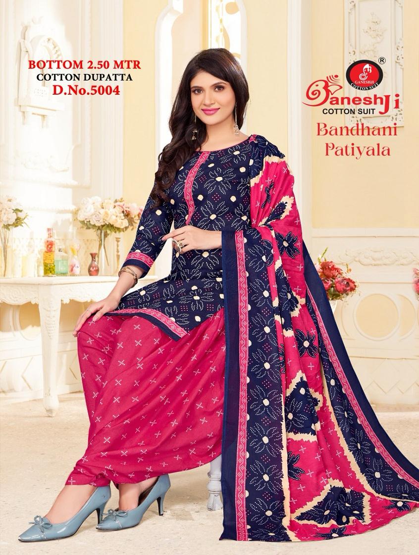 Bandhani Vol 5 By Ganeshji Patiyala Cotton Dress Material Wholesale Market in Surat
